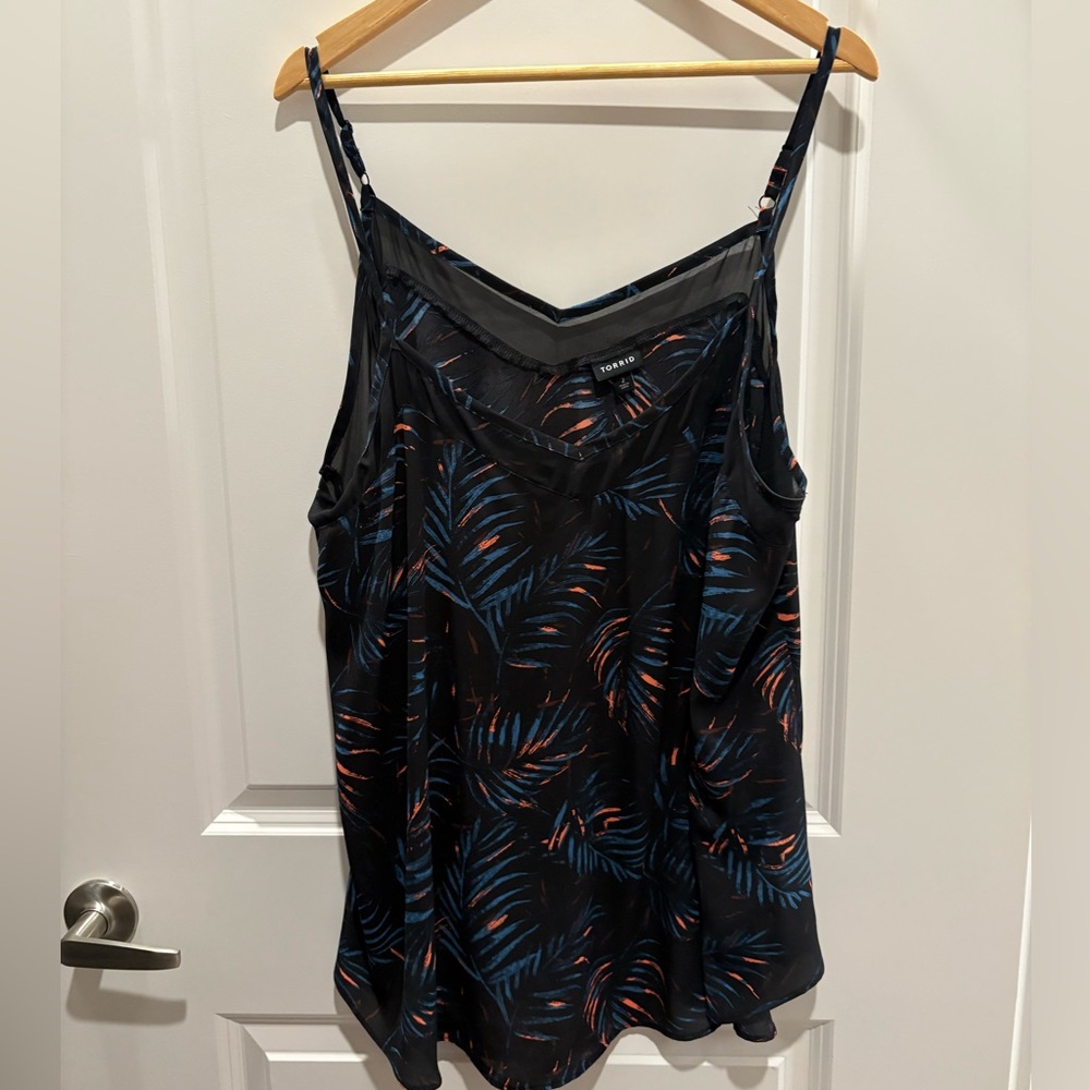 Torrid Black and Blue Sleeveless Camisole